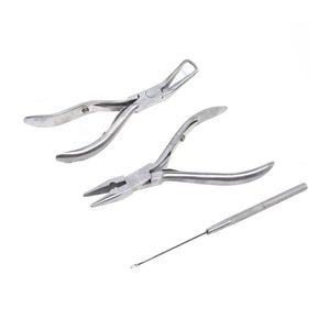 อุปกรณ์ต่อผมชุดคีมหนีบและต่อผมสแตนเลสพร้อมกระเป๋าหนังที่สวยงาม - Product Image 5