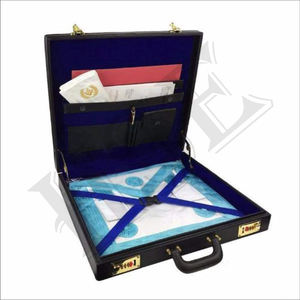 Masonic Regalia Provincial Hard <b>Briefcase</b> size : 19'' x 17'' x 3'' (inch) Excellent Quality Pure <b>leather</b> - Product Image 2