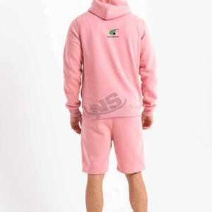 Ensemble sweat-shirt et short pour homme à séchage rapide, vente en gros, 100% coton, coupe ample, logo personnalisé, vêtements de sport d'été pour la salle de sport - Product Image 2