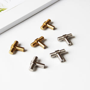 Minimalist Single Hole Midcentury Modern <b>Brass</b> Durable Eco-Friendly Drawer <b>Knobs</b> Furniture Hardware Exterior Kitchen Cabinet - Product Image 3
