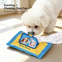 Jouet interactif pour chien en forme de boîte à mouchoirs, jouets de puzzle pour chiens, jouets à mâcher en peluche couineurs pour animaux de compagnie, ensemble de jouets pour chiens en gros