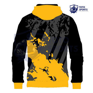 High Quality Best Seller Yellow Color Best Supplier Breathable Comfortable Fits Casual Wear <b>Men</b> Hood Neck <b>Hoodie</b> With Pullover - Product Image 2