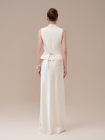 À la mode 2025 jupe pour femmes jupe longue LRIDA MAXI jupe Mison Satin tissu 89% triacétate 11% Polyester luxe femmes ensemble