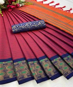 Latest Festival and Special Occasion Cotton Mercerized Silk Saree Wholesale Lowest Price Ethnic Garments Ethnic - Product Image 5