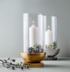 ที่ใส่เทียนทำจากโลหะและแก้วพายุเฮอริเคนชุบทองและเงินสำหรับบ้านห้องนั่งเล่นงานหัตถกรรมตกแต่งเดสก์ท็อป - Product Image 4