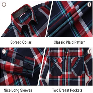 เสื้อเกราะป้องกันสำหรับผู้ชายและเสื้อเชิ้ตผ้าสักหลาดมีกระเป๋าหน้าอกพร้อมชุดสปอร์ต - Product Image 6