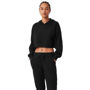 Sudaderas con capucha recortadas de manga larga para mujer, fabricante de ropa de calle, sudaderas con capucha para mujer, ropa de invierno, sudadera para mujer - Product Image 5