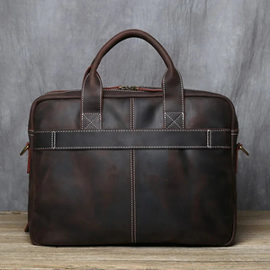 Classic Leather Laptop Messenger Crossbody Protective Portable Durable Office <b>Bag</b> - Product Image 2