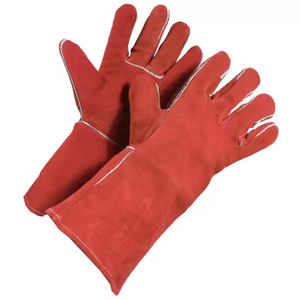 Gants de sécurité en cuir de vachette fendu de qualité supérieure Construction réfléchissante lutte contre les incendies résistant à l'abrasion pour le travail - Product Image 3