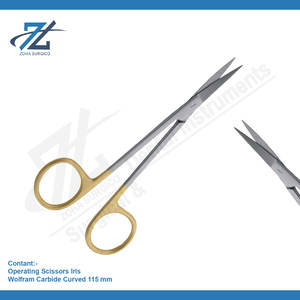 Ciseaux de commande Iris en acier inoxydable incurvé 115mm fabricant manuel Pakistan - Product Image 2