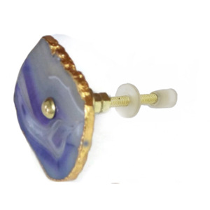 Bouton de placard violet agate véritable de luxe pour cuisine chambre et extérieur pour armoires commodes et portes - Product Image 2