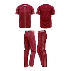 Camiseta de béisbol de softball con botones transpirable para hombre, uniforme con logotipo personalizado, conjunto de ropa deportiva juvenil sublimada, estilo impreso - Product Image 4