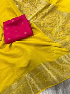 Sari de seda Kota inspirado en Rich Patola con patrones Ikat Elegancia atemporal para ropa de fiesta de invierno - Product Image 4