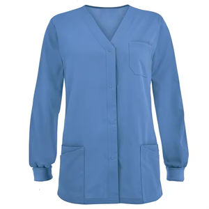 Blouse médicale en polaire pour infirmières, veste médicale, col montant personnalisé, manches longues, fabriquée au Pakistan - Product Image 6