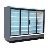 Réfrigérateur commercial vertical à porte vitrée pour supermarché