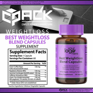 Fournisseur d'origine américaine, qualité supérieure, étiquetage privé disponible, capsules de complément alimentaire, extrait de grains de café vert, 60 - Product Image 3