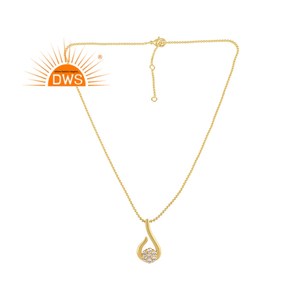 สร้อยคอจี้เพชรสังเคราะห์ธรรมชาติ18K ทำด้วยมือดีไซน์ล่าสุดสำหรับผู้หญิงของขวัญสำหรับผู้หญิง - Product Image 1
