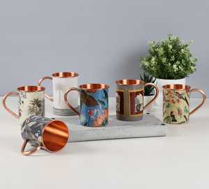 Natural Hammer Pure Copper Eco-Friendly <b>Large</b> Capacity <b>Mug</b> with Hammered Finish for Lemon Water & Health Drinks Wholesale Price - Product Image 5