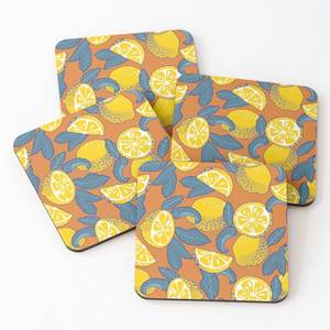 Posavasos de madera de nuevo diseño, posavasos para servir té con estampado esmaltado, Juego de 4 piezas, superventas, posavasos para el hogar y la cocina - Product Image 5