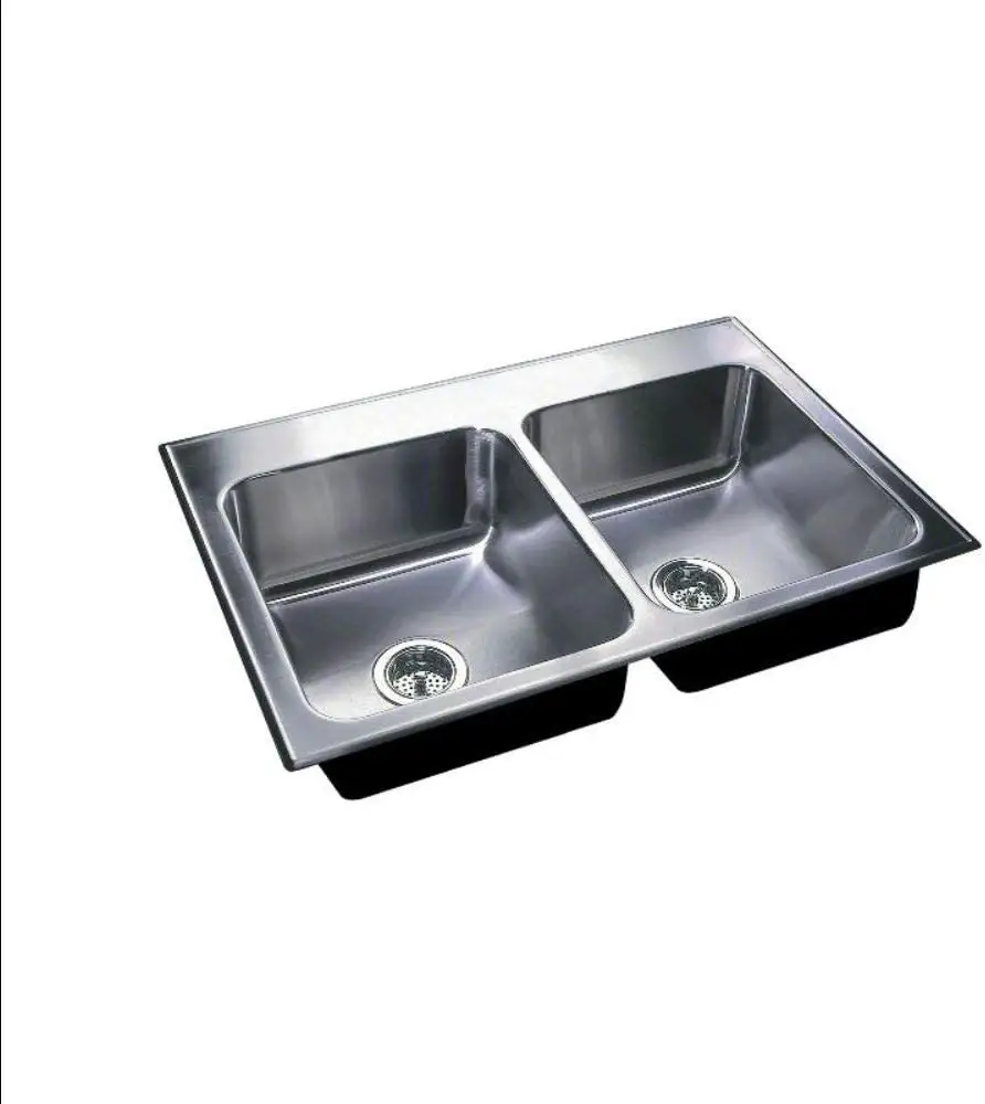 TRIHO TRs-1638 High Technology Modern Stainless Steel Sink Double Bowl Sink with 3 holes For Kitchen