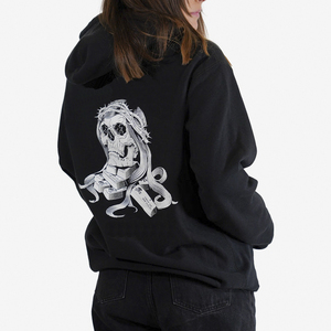 เสื้อมีฮู้ดผ้าฟลีซสีขาวพื้นผ้าคอตตอน100ลายพิมพ์ลายโลโก้ที่กำหนดเองสำหรับทุกเพศ - Product Image 3