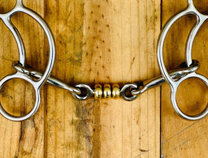 ที่ปิดปากแบบเลื่อนทำจากสเตนเลสสตีลสำหรับขี่ม้าปากมีปากแบนเรียบขัดมันให้เลือกทุกชนิด - Product Image 2