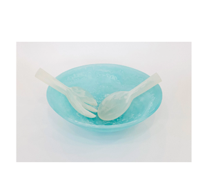 Cuchara de servidor de ensalada de resina de estilos superiores hechos a mano con tazón Cuchara de mango largo Juego de tenedor Precio al por mayor - Product Image 3