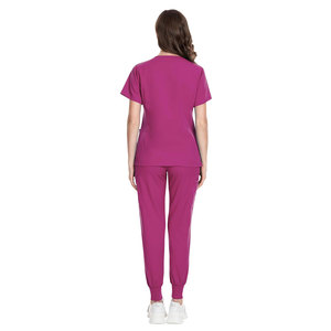 Conjunto de Uniforme Médico Unisex Personalizable de Alta Calidad, Transpirable, de Lona, con Cuello en V y Bolsillo para Mujer - Product Image 5