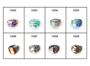 Nouvelles perles de bague en verre de feuille d'argent de taille moyenne pour la fabrication de bijoux bague en verre de feuille d'argent de taille moyenne de style unique pour les décorations - Product Image 4