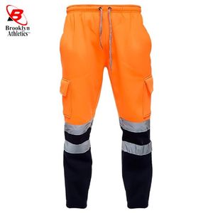 Pantalon de travail de sécurité personnalisable pantalon de survêtement en molleton de polyester respirant pantalon de jogging S-5XL réfléchissant vêtements de travail à séchage rapide haute visibilité - Product Image 6