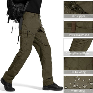 ผ้าดูปองท์เอวสูงแบบลำลองมีซิปสีเขียวเข้มมีกระเป๋าซักด้วยมืออุณหภูมิต่ำแนะนำให้เดินป่า - Product Image 4