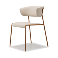 Fauteuil d'extérieur rembourré avec structure en métal