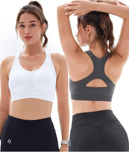 100% Polyester Top qualité course soutien-gorge Yoga porter gymnastique entraînement poussiéreux violet torsion sport soutien-gorge pour les femmes - Product Image 2