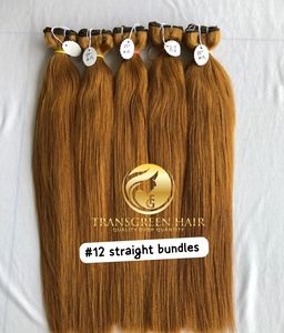 Extensions de cheveux vierges de temple indien à cuticule simple alignée de 22 pouces Cheveux Remy droits #12 couleur exportation fournisseur en gros - Product Image 1