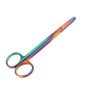 Tijera de sutura de vendaje quirúrgico de acero inoxidable alemán de alta calidad, tijera de grado Industrial recubierta de arco iris - Product Image 1