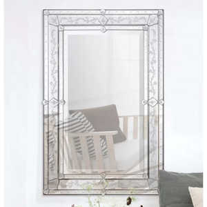 Espejo de Pared Veneciano Antiguo de Lujo, Hecho a Mano, con Cristal Grabado, Espejo Decorativo de Estilo Europeo Clásico, Decoración de Interiores - Product Image 2