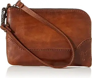 Pochette da polso in pelle anticata in pelle di bufalo originale con pochette da uomo con finitura brunita