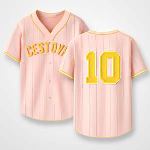 Sudadera de uniforme de béisbol Retro en blanco de talla de EE. UU., camiseta de béisbol personalizada con bordado de malla transpirable con estampado sublimado de calor para hombres - Product Image 2