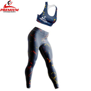 Sujetador deportivo acolchado de alto impacto para mujer, conjunto de Yoga de entrenamiento de leopardo con estampado de sublimación transpirable de nailon y LICRA - Product Image 3