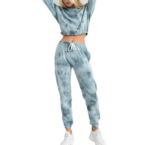 Ensemble de survêtement pour femme 100% pur, style unique, best-seller, manches longues, lavable, meilleur service OEM, survêtement pour femme à capuche et pantalon - Product Image 3