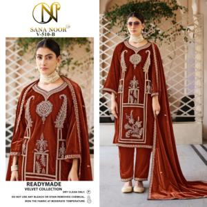 Elegante Kurti Étnico de Terciopelo con Dupatta y Pantalones Adornados para Mujer, Glamour sin Esfuerzo y Estilo Sofisticado - Product Image 2