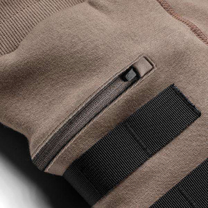 Pantalones Cargo de hombre personalizados, pantalones de fitness de color sólido con bolsillos laterales, pantalones de lona informales con cordón con técnicas bordadas - Product Image 4