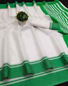 BLOUSE SAREE EN COTON DOUX: TISSU DOUX EN SOIE DE COTON UTILISER UN SAREE - Product Image 5