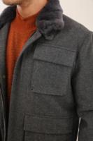 Manteaux en fourrure de laine épaisse et polyester de qualité supérieure, faits à la main par Valeriano Romano, pour hommes, hiver, respirants, col montant.