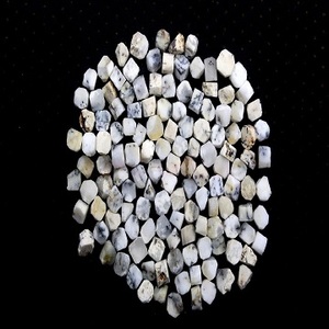 Ensemble de 50 pièces de haute qualité de pierre brute non traitée d'opale dendritique naturelle de 6-8 MM pour la fabrication de bijoux pierres précieuses en vrac - Product Image 1