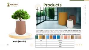 Maceta Grande de Material FRP de Primera Calidad ROEL, Kit de Macetas para Interiores y Exteriores, Diseño Moderno, Decoración para el Hogar y el Jardín, Flores Artificiales - Product Image 3