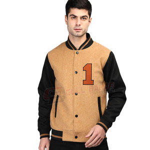 Veste universitaire pour hommes à la mode avec doublure Patchwork personnalisée Polyester/coton épais col montant hiver Style High Street - Product Image 6