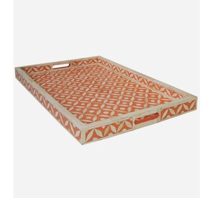 Plateau de service en incrustation d'os de haute qualité pour ustensiles de cuisine et restaurant de table Plateau de service en incrustation d'os en bois Agate - Product Image 5