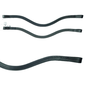 Produits équestres de course anglais de haute qualité bride en cuir plat en forme de courbe mince avec frontal pour l'équitation de l'Inde - Product Image 1