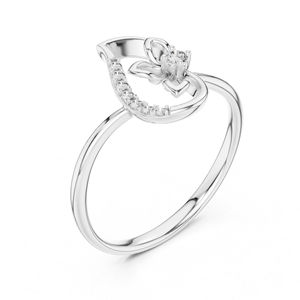 Anillo de Diamante Redondo Cultivado en Laboratorio de Oro Amarillo de 14K para Mujer |   Ropa de Novia |   Diamante Cultivado Nuevo - Product Image 3